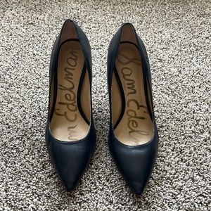 Sam Edelman Black Leather Hazel Pumps